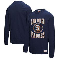 San Diego Padres Arched Logo Slub Long Sleeve T-Shirt Navy