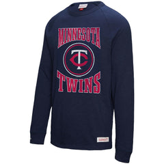 Minnesota Twins Arched Logo Slub Long Sleeve T-Shirt Navy