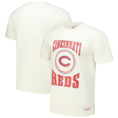 Cincinnati Reds Arched Logo Slub T-Shirt Cream