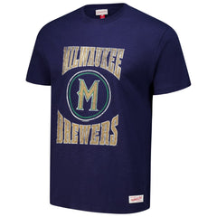 Milwaukee Brewers Arched Logo Slub T-Shirt Navy