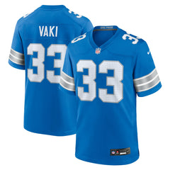 Sione Vaki Detroit Lions Team Game Jersey - Blue outlet