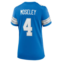 Emmanuel Moseley Detroit Lions Women's Team Game Jersey - Blue on sale