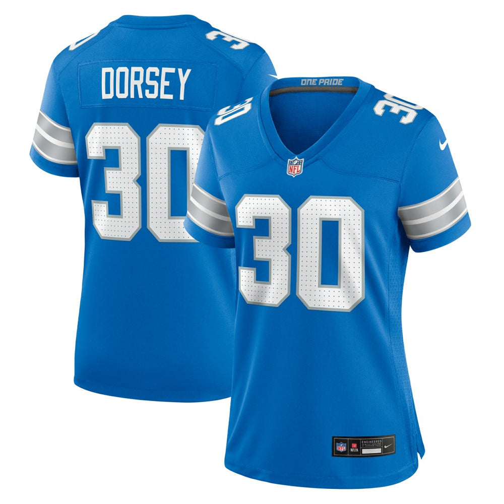 Khalil Dorsey Detroit Lions Women's Team Game Jersey - Blue for sale