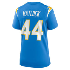 Scott Matlock Los Angeles Chargers Women's Game Jersey - Powder Blue for sale
