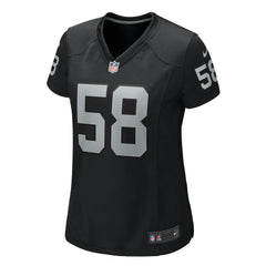 Jackson Powers-Johnson Las Vegas Raiders Women's Game Jersey - Black for sale