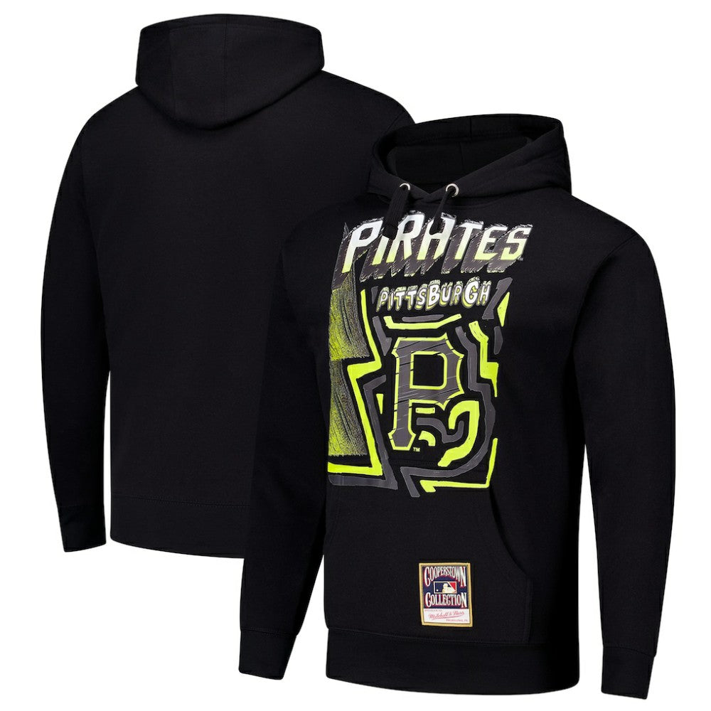 Pittsburgh Pirates Sidewalk Sketch Pullover Hoodie Black