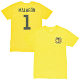 Luis Malagón Club America 1863FC Vintage Player Name & Number Tri-blend T-Shirt - Yellow discount