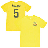 Kevin Álvarez Club America 1863FC Vintage Player Name & Number Tri-blend T-Shirt - Yellow cheap