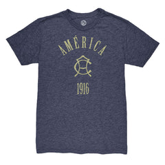Club America 1863FC Team Arch Vintage Tri-Blend T-Shirt - Navy for sale