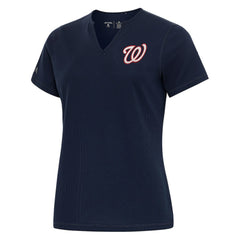 Washington Nationals Antigua Women's Notch Neck T-Shirt Navy