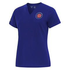 Chicago Cubs Antigua Women's Notch Neck T-Shirt Royal