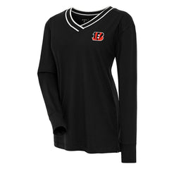 Cincinnati Bengals Antigua Women's Symbolic Long Sleeve V-Neck Top - Black outlet