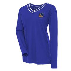 Golden State Warriors Antigua Women's Symbolic Long Sleeve V-Neck Top sale - Royal outlet