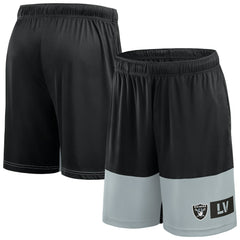 Las Vegas Raiders Big & Tall Best of the Best Performance Shorts - Black/Silver for sale