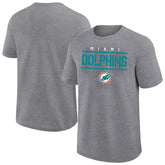 Miami Dolphins Big & Tall Top Notch T-Shirt - Heather Gray discount