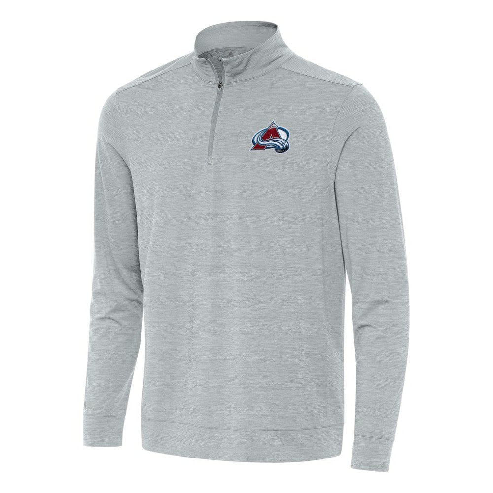 Colorado Avalanche Antigua Bright Quarter-Zip Top - Heather Gray Tops