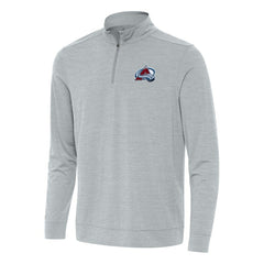 Colorado Avalanche Antigua Bright Quarter-Zip Top - Heather Gray Tops