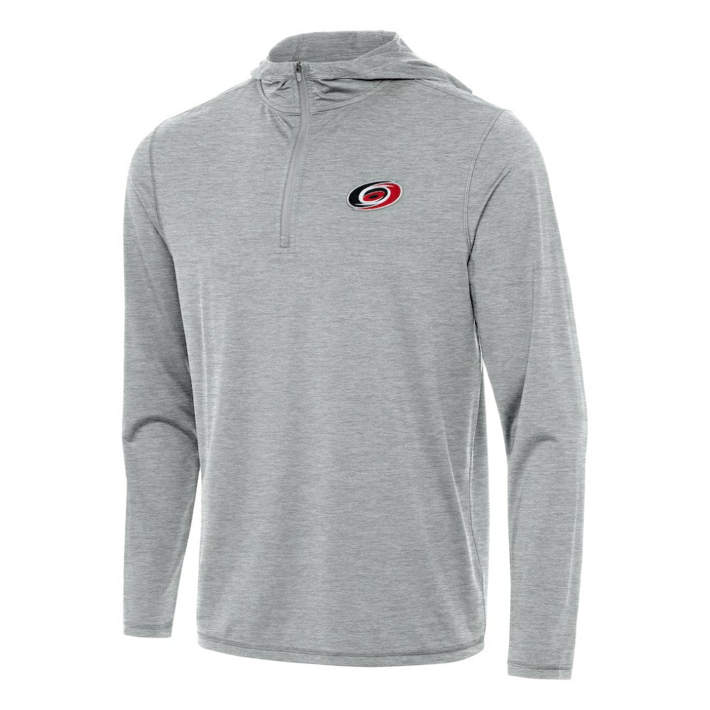 Carolina Hurricanes Antigua Tidy Quarter-Zip Hoodie - Heather Gray Hoodies