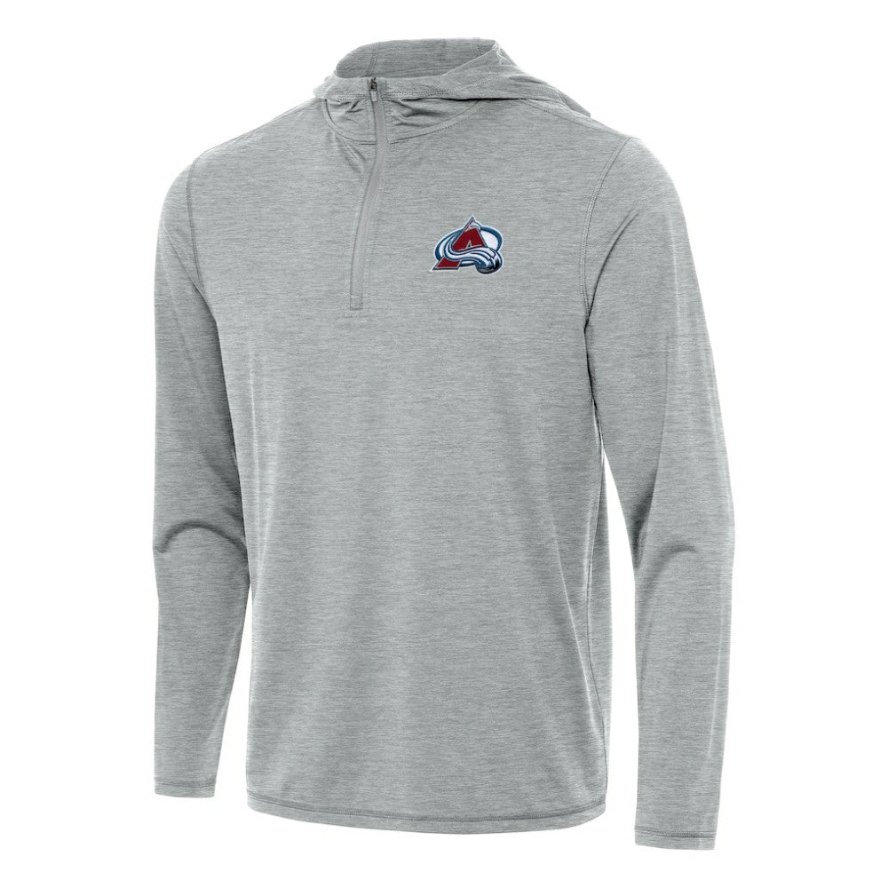 Colorado Avalanche Antigua Tidy Quarter-Zip Hoodie - Heather Gray Hoodies