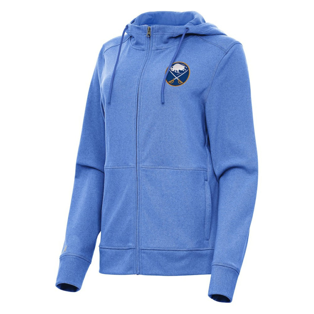 Buffalo Sabres Antigua Women's Seeker Full-Zip Hoodie - Heather Royal Hoodies