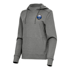 Buffalo Sabres Antigua Women's Justice Pullover Hoodie - Heather Black Hoodies