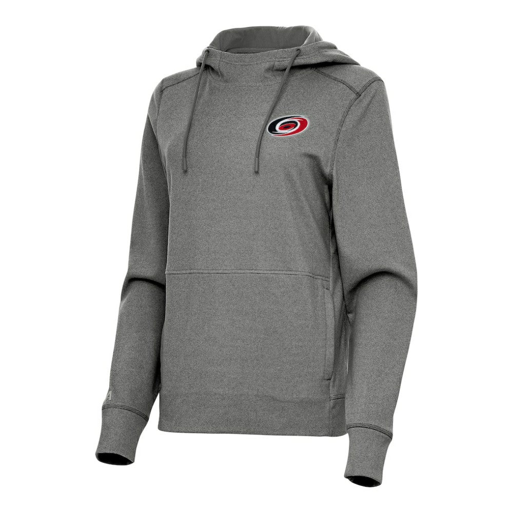 Carolina Hurricanes Antigua Women's Justice Pullover Hoodie - Heather Black Hoodies
