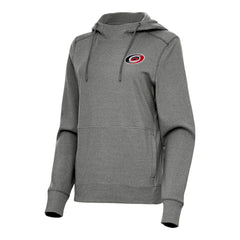 Carolina Hurricanes Antigua Women's Justice Pullover Hoodie - Heather Black Hoodies