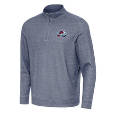 Colorado Avalanche Antigua Subtle Quarter-Zip Sweatshirt - Heather Navy Sweatshirts