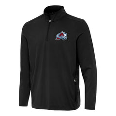 Colorado Avalanche Antigua Perilous Quarter-Zip Sweatshirt - Black Sweatshirts