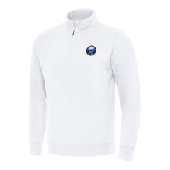 Buffalo Sabres Antigua Victory Quarter-Zip Mock Sweatshirt - White Sweatshirts