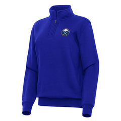 Buffalo Sabres Antigua Women's Victory Quarter-Zip Sweatshirt - Royal Sweatshirts