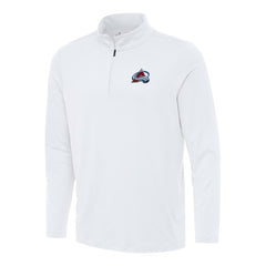 Colorado Avalanche Antigua Reprocess Quarter-Zip Top - White Tops