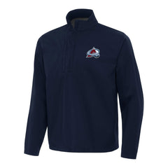 Colorado Avalanche Antigua Brisk Quarter-Zip Windbreaker - Navy