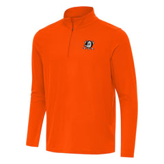 Anaheim Ducks Antigua Intent Quarter-Zip Top - Orange Tops