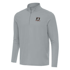 Anaheim Ducks Antigua Intent Quarter-Zip Top - Gray Tops