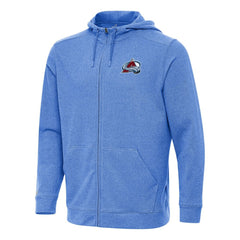 Colorado Avalanche Antigua Effortless Full-Zip Hoodie Jacket - Heather Royal Hoodies