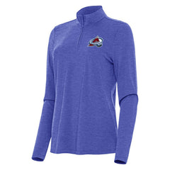 Colorado Avalanche Antigua Women's Bright Quarter-Zip Top - Heather Royal Tops