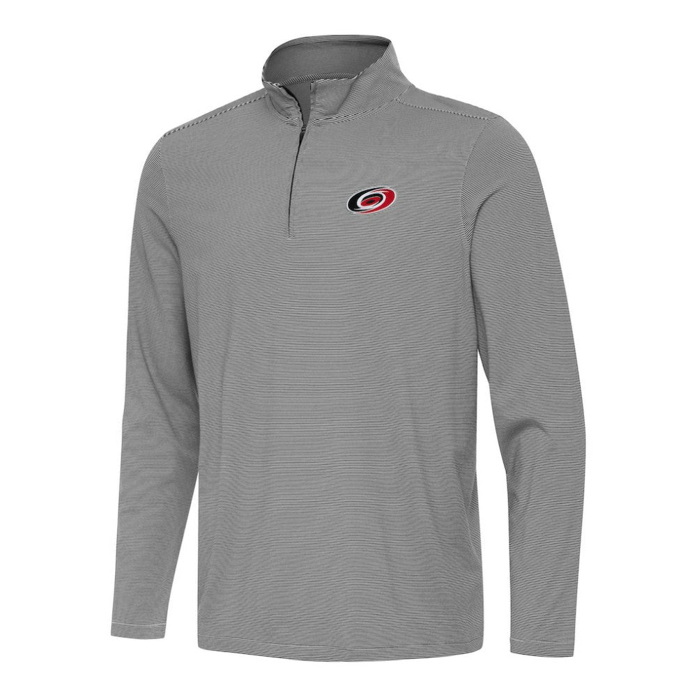 Carolina Hurricanes Antigua Twine Quarter-Zip Top - Black Tops
