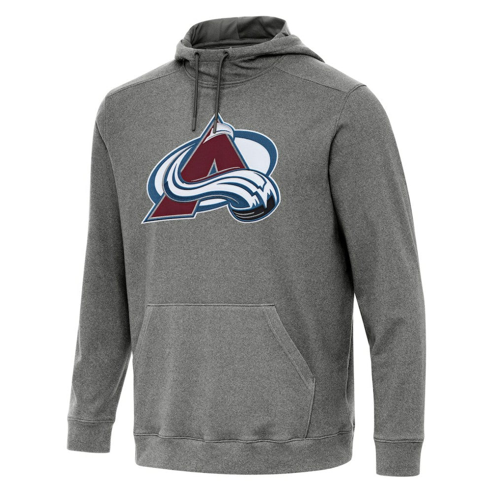 Colorado Avalanche Antigua Cloud Pullover Hoodie - Heather Black Hoodies