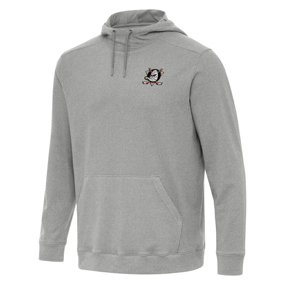 Anaheim Ducks Antigua Cloud Pullover Hoodie - Heather Gray Hoodies