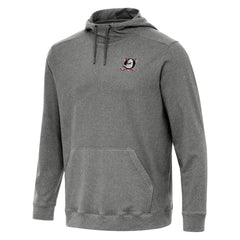 Anaheim Ducks Antigua Cloud Pullover Hoodie - Heather Black Hoodies