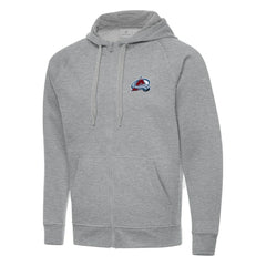 Colorado Avalanche Antigua Big & Tall Victory Full-Zip Hoodie - Heather Gray Hoodies