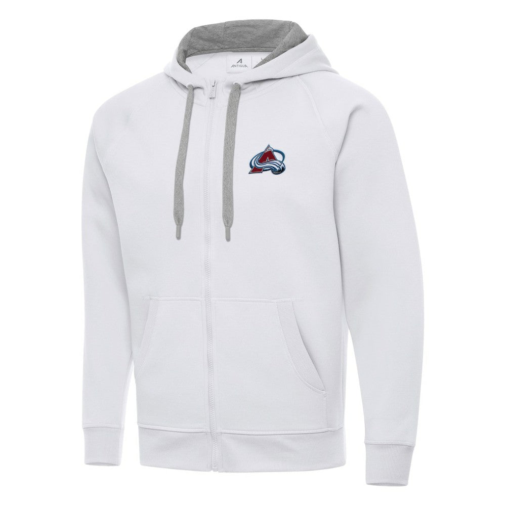 Colorado Avalanche Antigua Big & Tall Victory Full-Zip Hoodie - White Hoodies