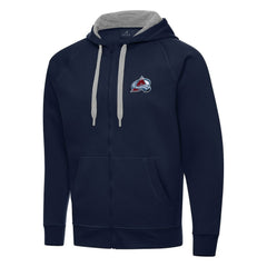 Colorado Avalanche Antigua Big & Tall Victory Full-Zip Hoodie - Navy Hoodies