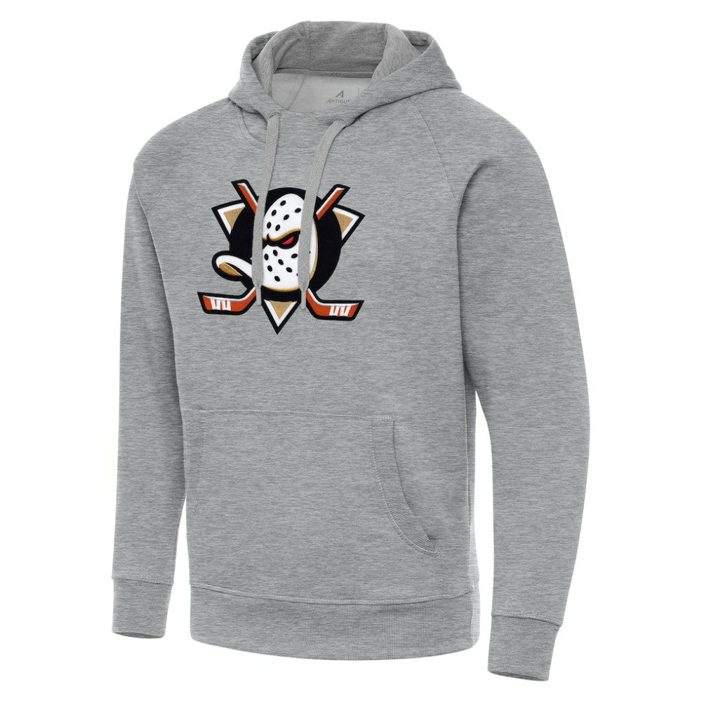 Anaheim Ducks Antigua Big & Tall Victory Pullover Hoodie - Heather Gray Hoodies