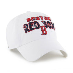 Boston Red Sox Women's Flower Power Clean Up Adjustable Hat White