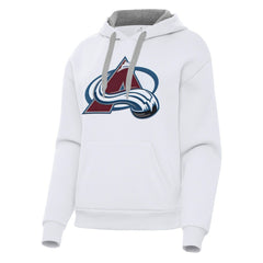 Colorado Avalanche Antigua Women's Victory Pullover Hoodie - White Hoodies