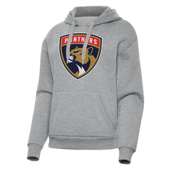 Florida Panthers Antigua Women's Victory Pullover Hoodie - Heather Gray Hoodies