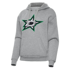 Dallas Stars Antigua Women's Victory Pullover Hoodie - Heather Gray Hoodies