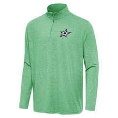 Dallas Stars Antigua Hunk Quarter-Zip Top - Heather Kelly Green Tops